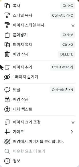 실제 Canva 화면
